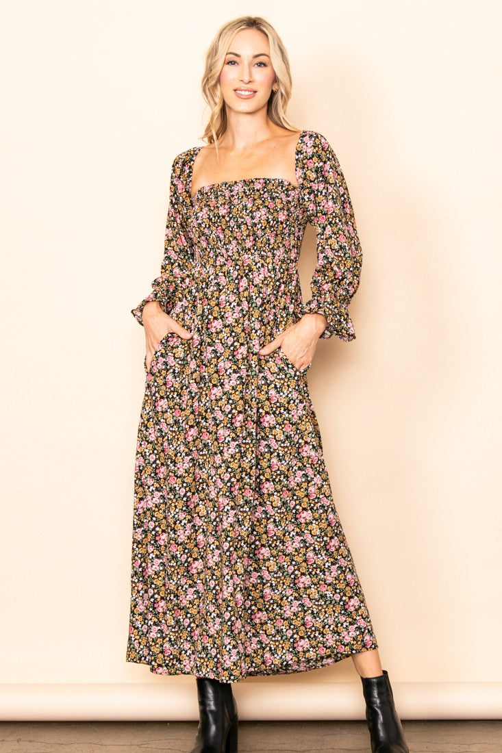 Vintage Floral Maxi Dress Large Vintage Floral Maxi Dress Large
