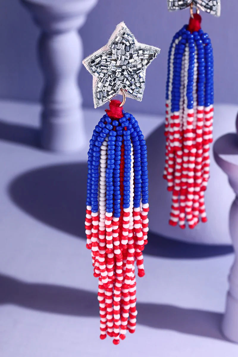 American Star Beaded Earrings