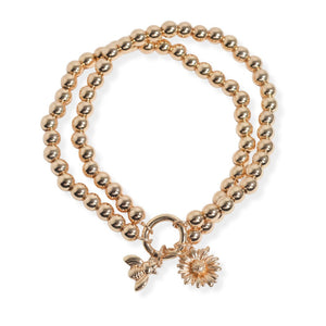 Bee and Sunflower Bracelet