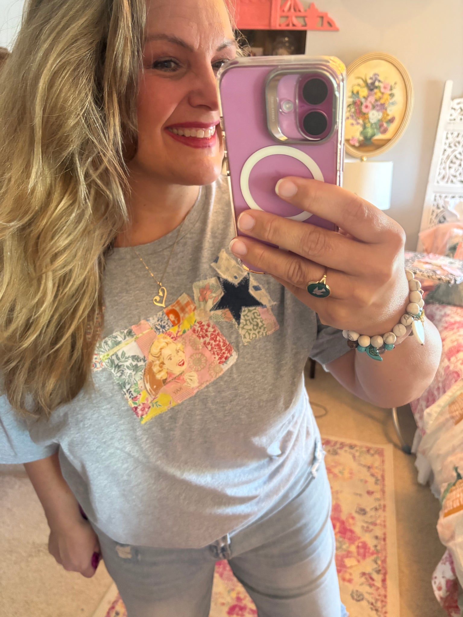 Vintage Cowgirls Patchwork Tee