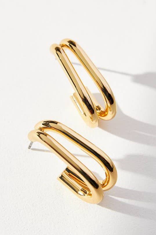18K Stainless Steel Hoops