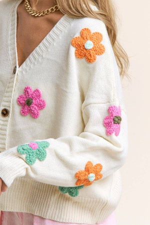 Crochet Flower Cardigan