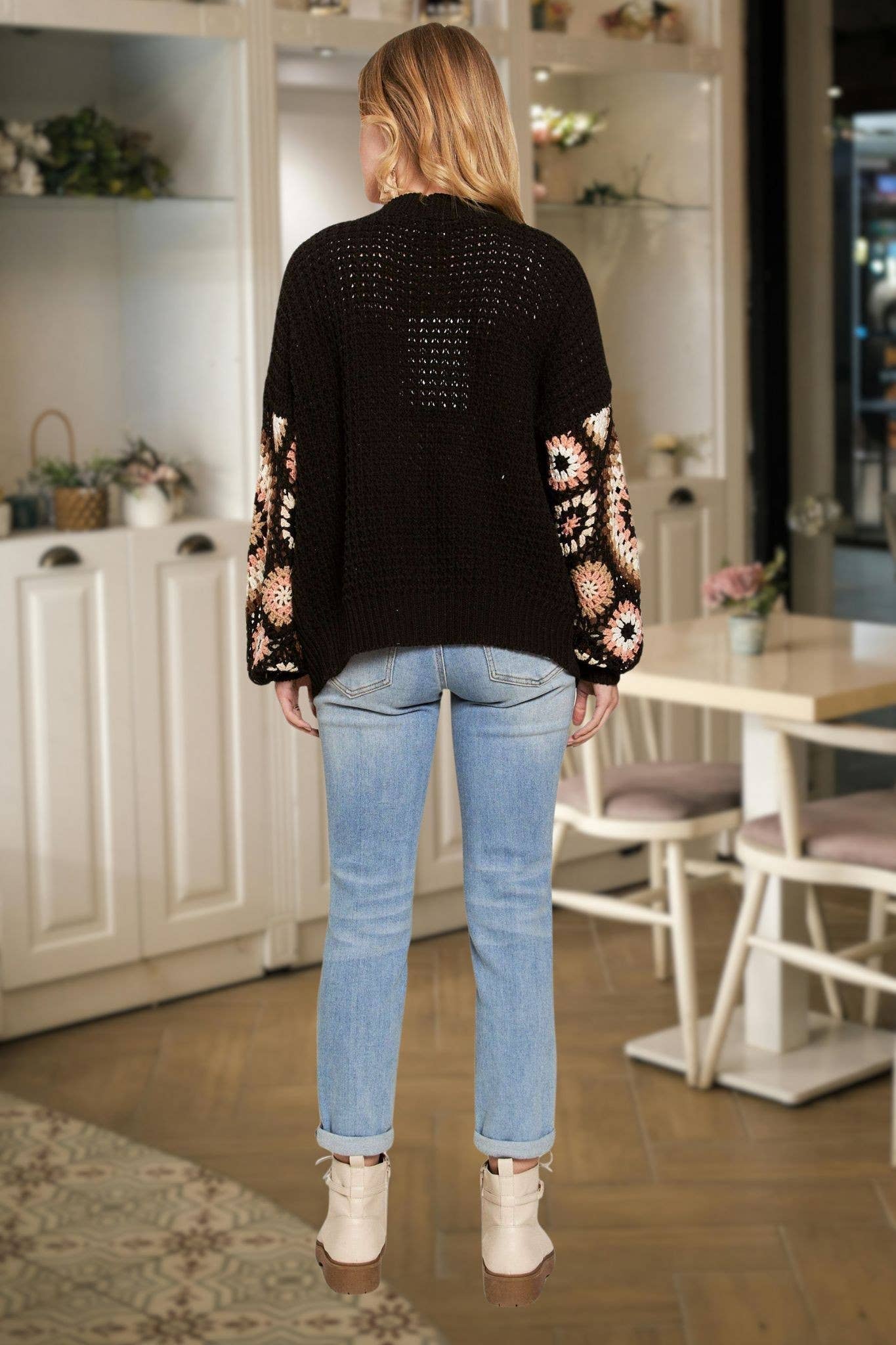 Crochet Sleeve Cardigan