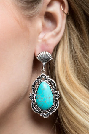 Boho Teardrop Stone Earrings