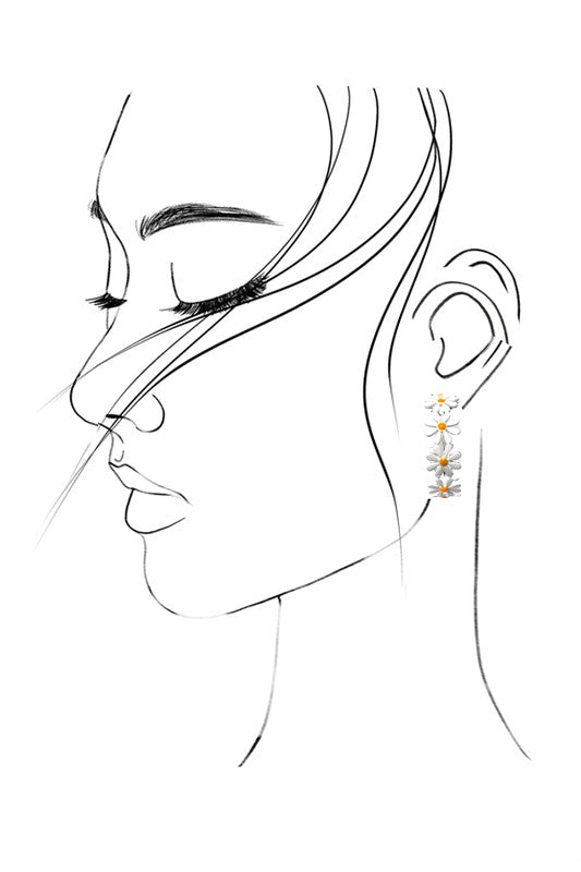 Daisy Hoop Earrings