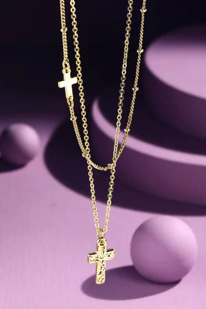 Delicate Layer Cross Necklace