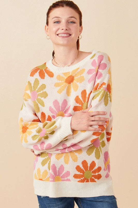 Retro Daisy Sweater