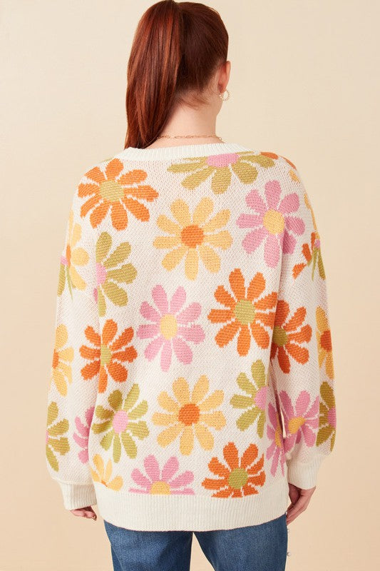 Retro Daisy Sweater