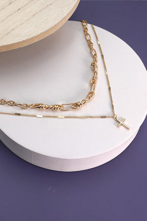 Cross Layered Necklace