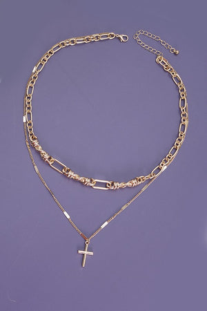 Cross Layered Necklace