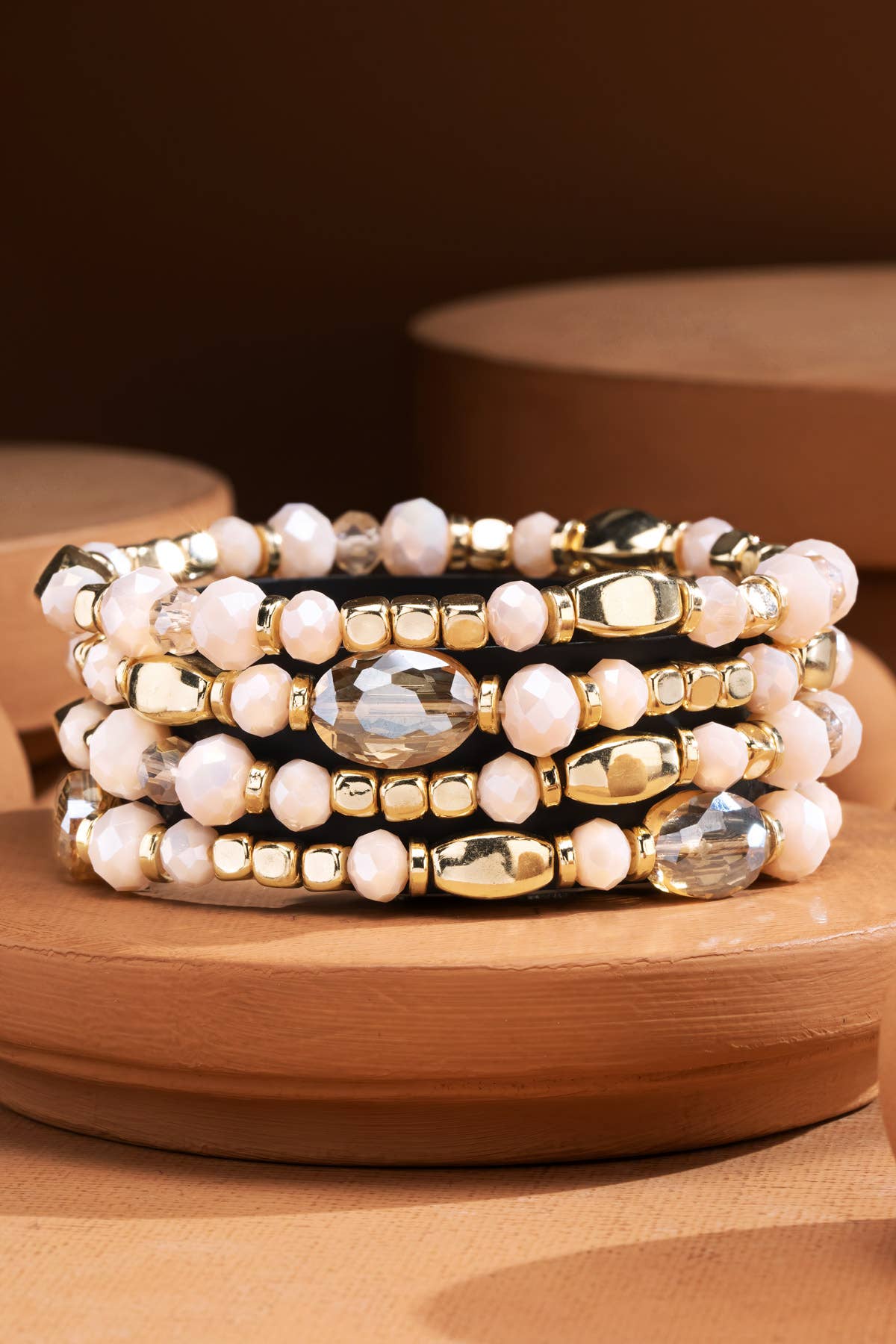 Colorful 4-Strand Stretch Bracelet