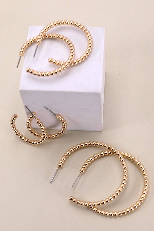 Ball Hoop Earrings