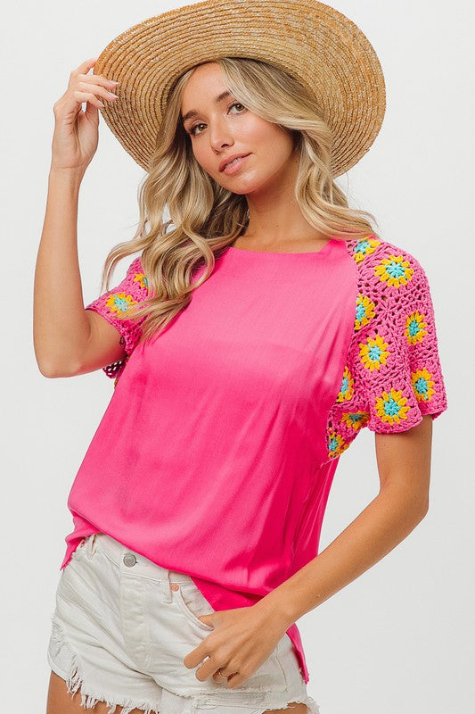 Crochet Sleeves Top