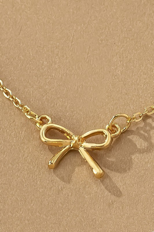 Delicate Bow Necklace