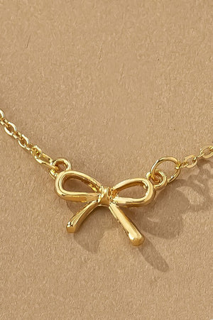 Delicate Bow Necklace