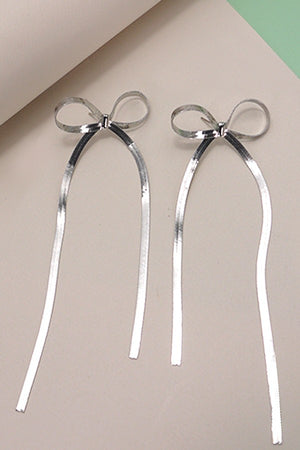 Herringbone Long Bow Earrings