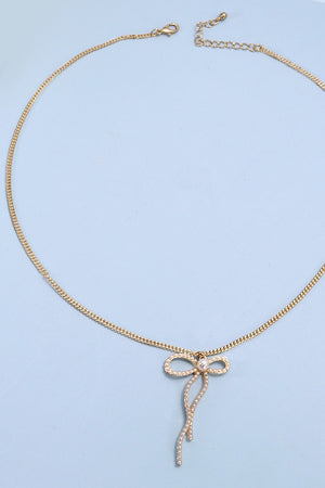 Pearl Bow Necklace