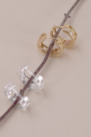 Checker Hoop Earrings