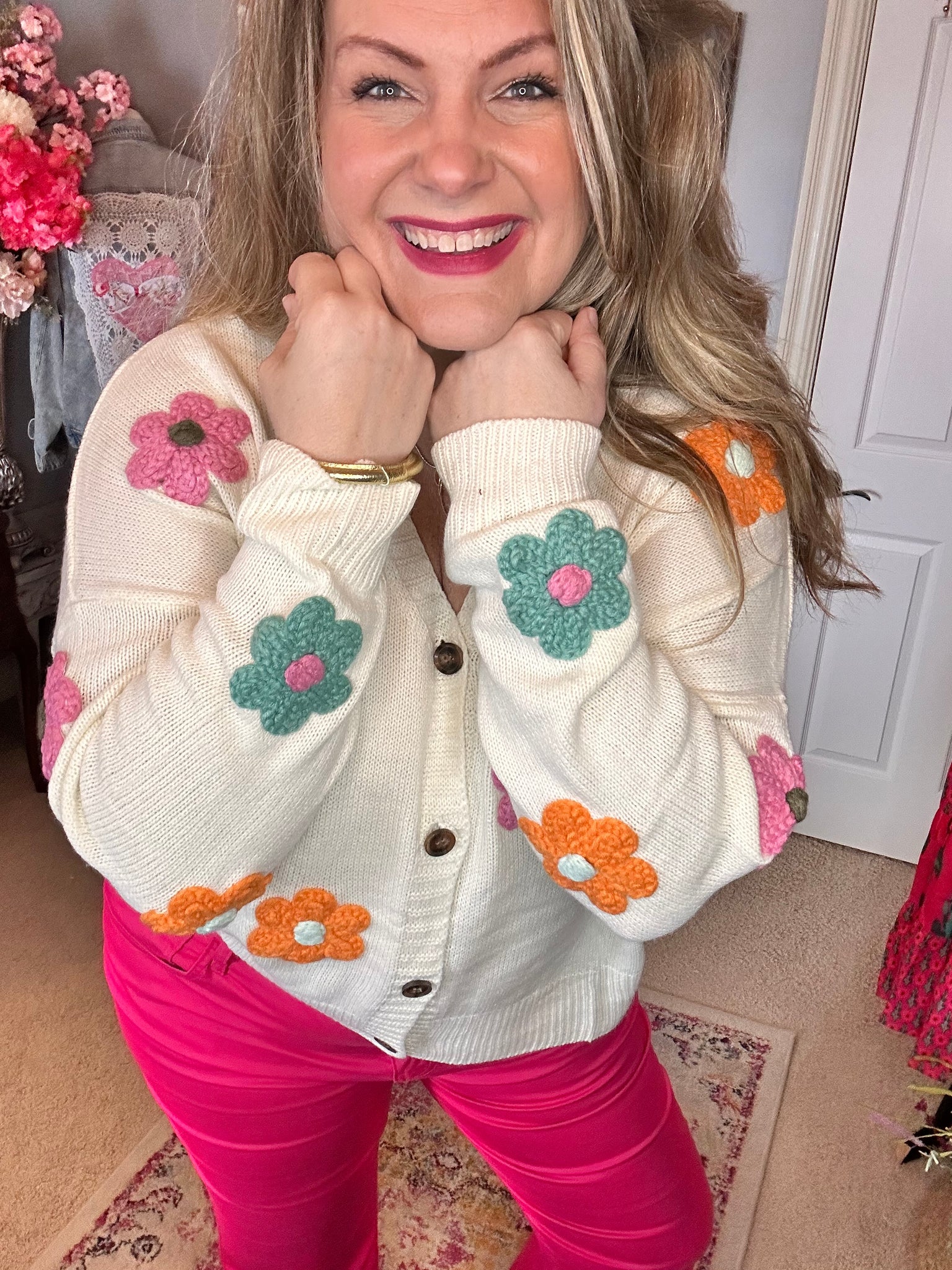 Crochet Flowers Cardigan