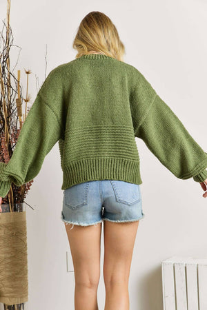 Crochet Flower Sweater Cardigan