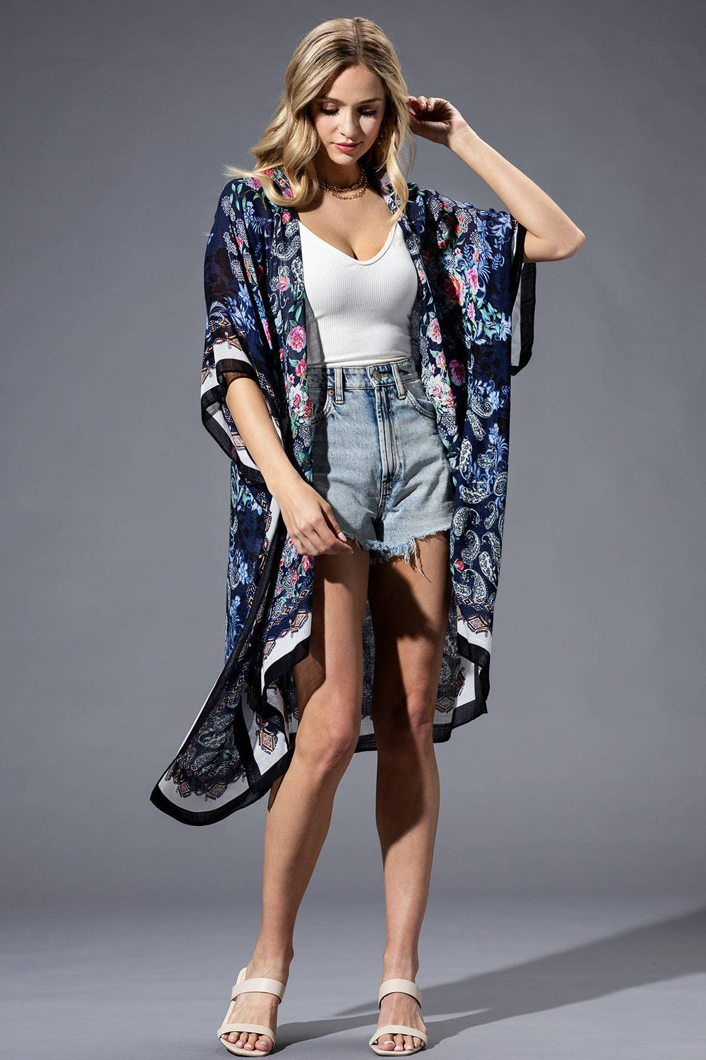 Rose Paisley Kimono