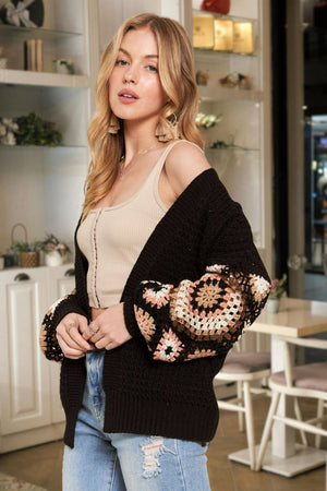 Crochet Sleeve Cardigan
