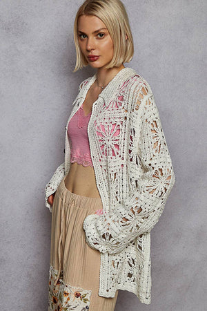 Crochet Button Down Shirt