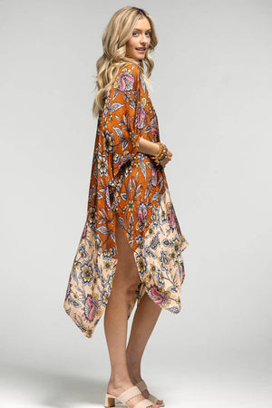 Garden Floral Print Kimono