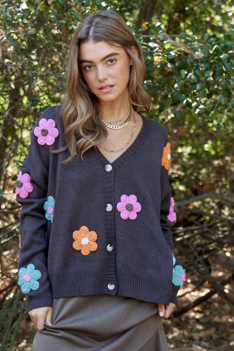 Crochet Flower Cardigan