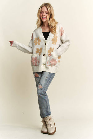 Floral Button Down Cardigan