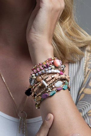 12 Strand Multi Beads Bracelet Set