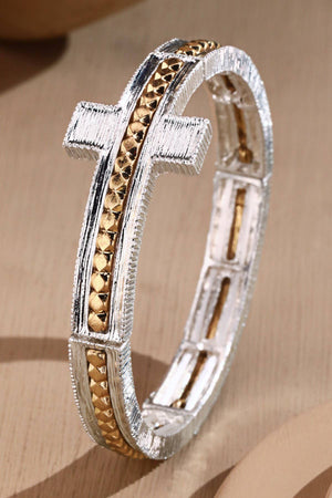 Textured Cross Bracelet