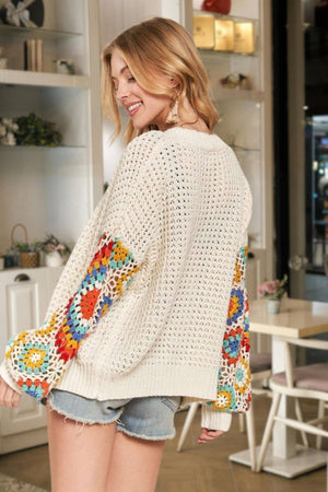 Crochet Sleeve Cardigan