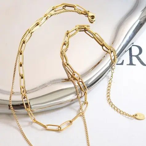 Paperclip and Pearl Necklace