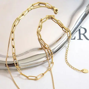 Paperclip and Pearl Necklace