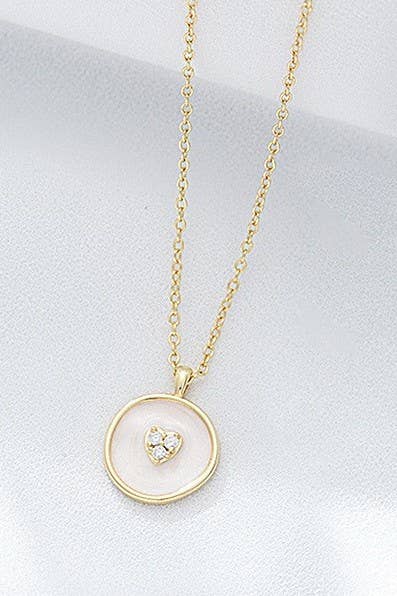 18K Round Cross Necklace