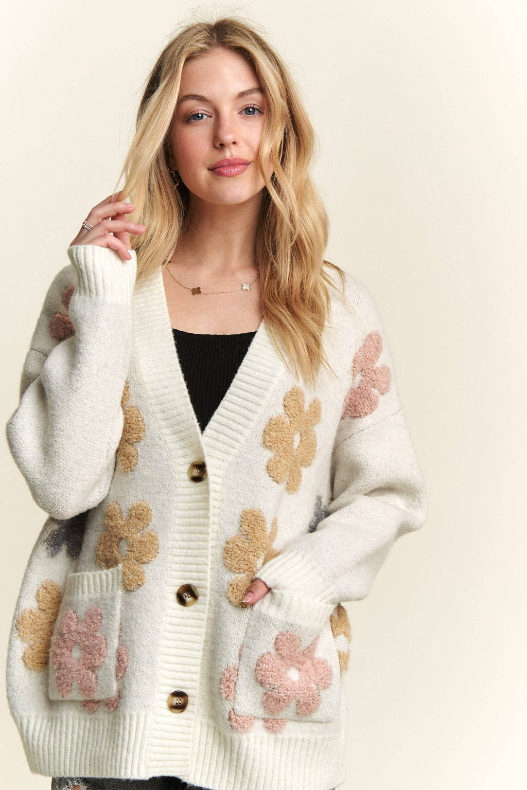 Floral Button Down Cardigan