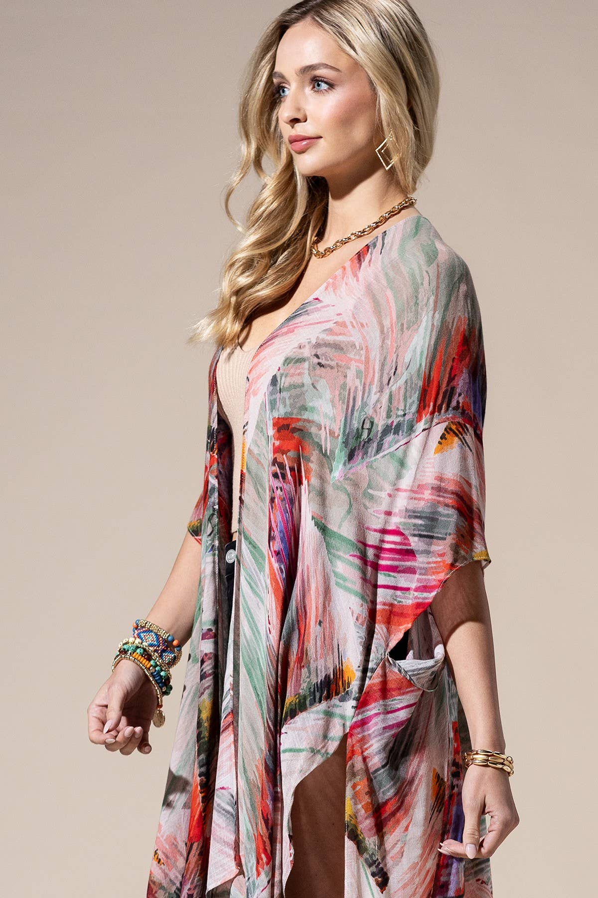 Brushstroke Multi Kimono