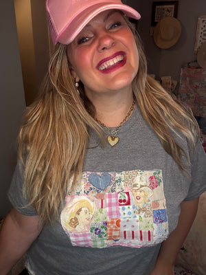 Vintage Cowgirls Patchwork Tee