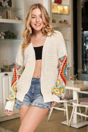 Crochet Sleeve Cardigan