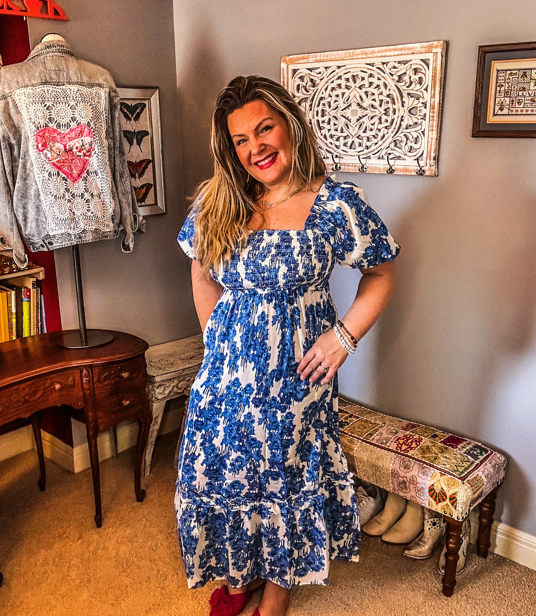 Blue Belle Floral Dress