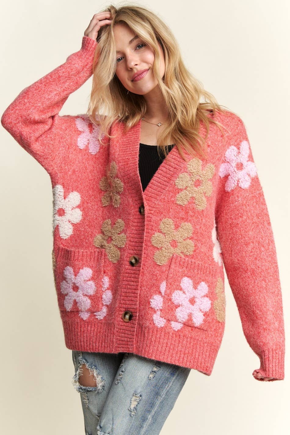 Floral Button Down Cardigan