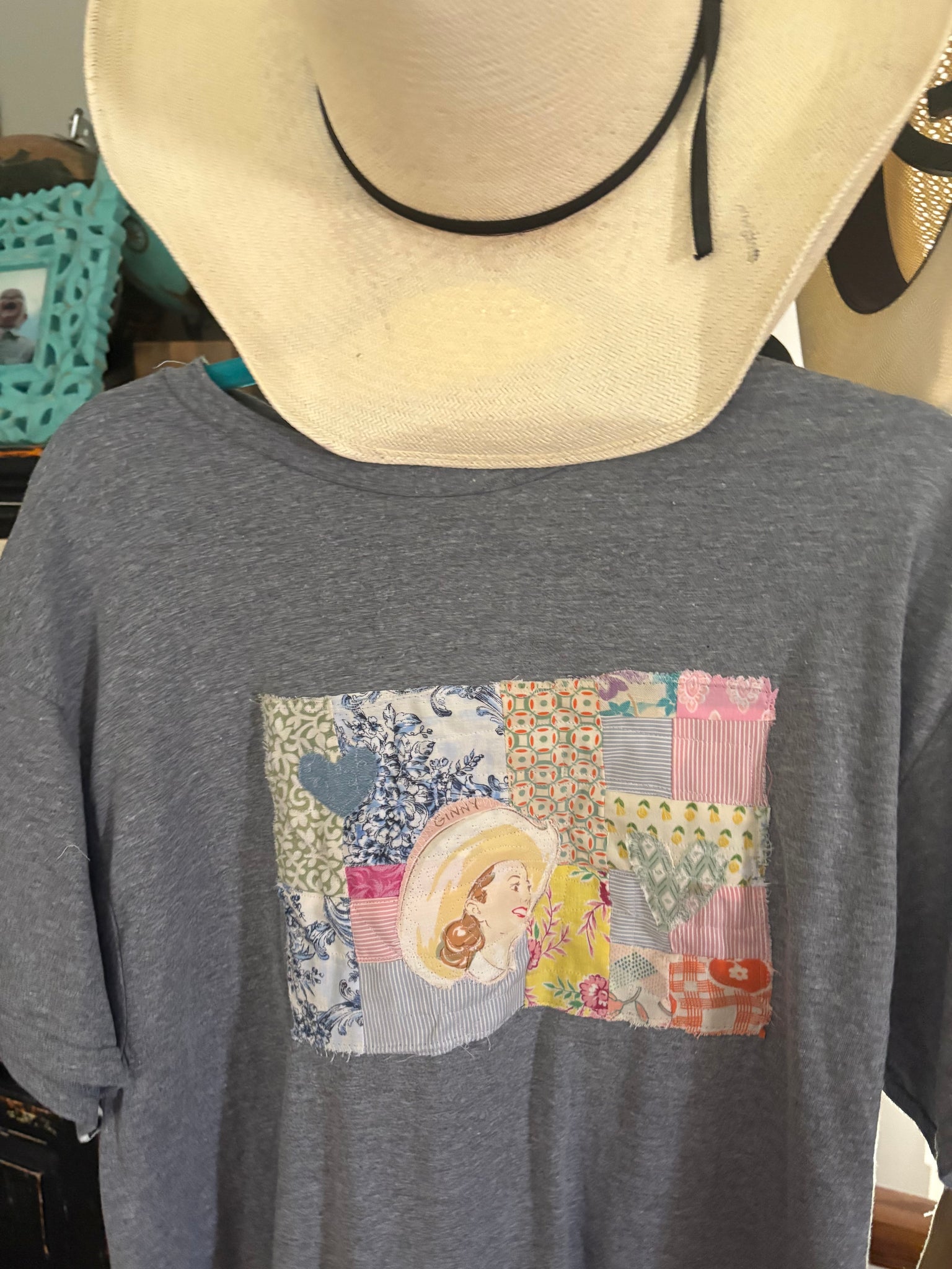 Vintage Cowgirls Patchwork Tee