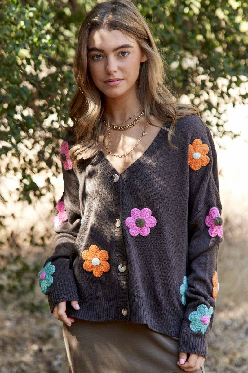 Crochet Flower Cardigan