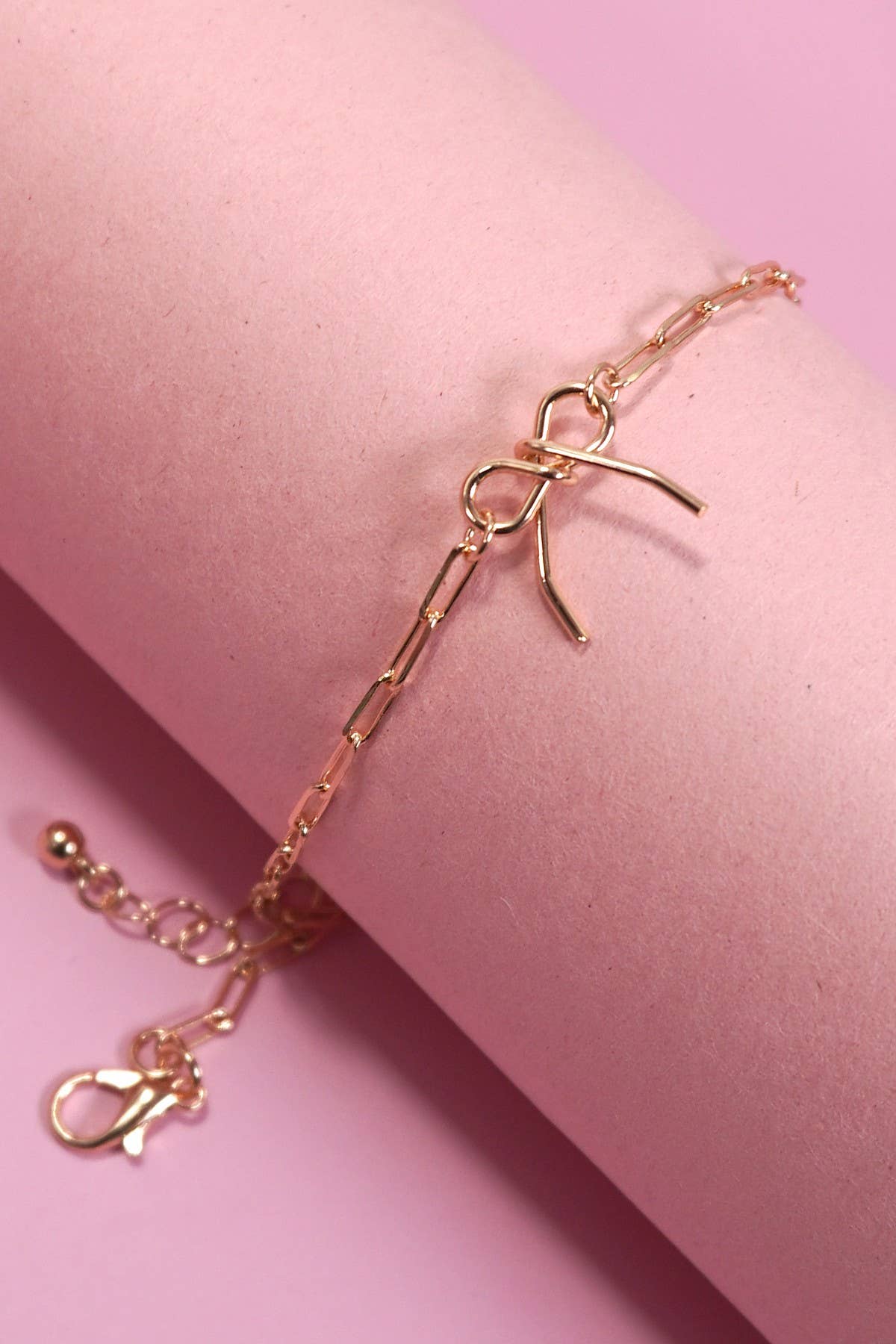 Bow Paperclip Bracelet
