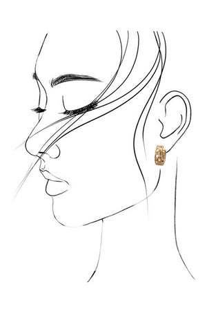 Checker Hoop Earrings