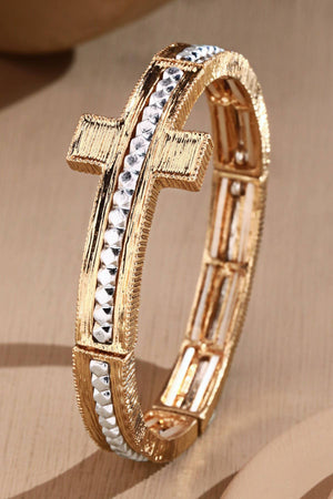 Textured Cross Bracelet