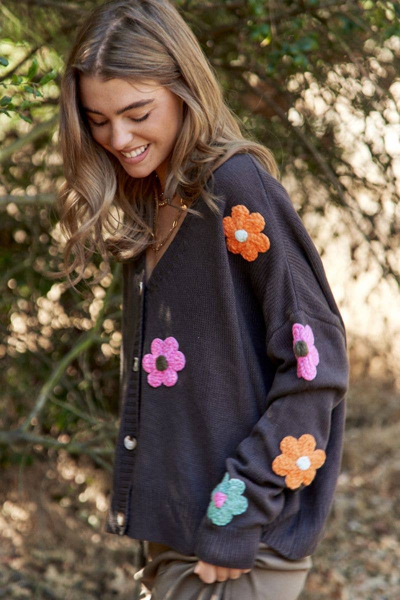 Crochet Flower Cardigan