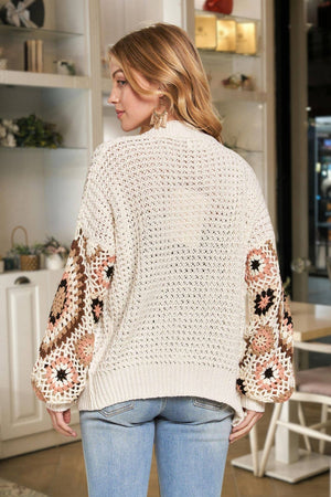 Crochet Sleeve Cardigan