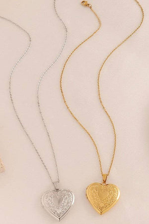 18K Heart Locket Necklace